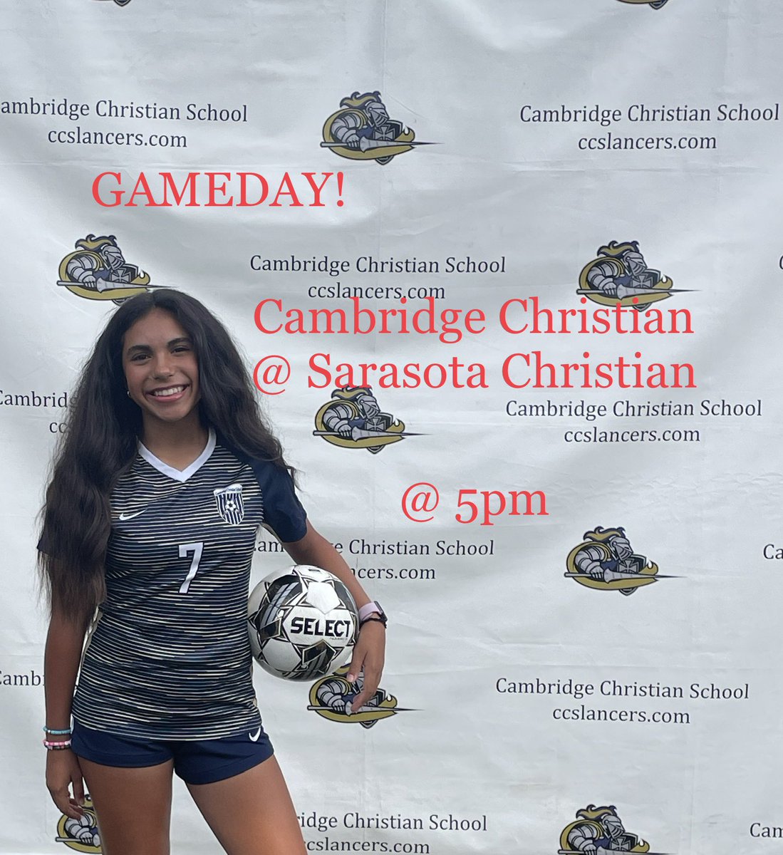 GAMEDAY! Cambridge Christian at Sarasota Christian @ 5pm. #Esther #Ambition #Family #Encourage #Unashamed #Humility #Develop
<a href="/CCSLancers/">Official Account-Cambridge Christian Athletics</a> <a href="/Biggamebobby/">Bob Putnam</a> <a href="/JGuthrieTampa/">Jarrett Guthrie</a>