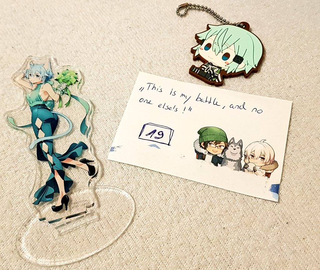 Day 19: Sinon Acrylstand and Rubberstrap

Look at the Rubberstrap - She is so cute! * - * 💙