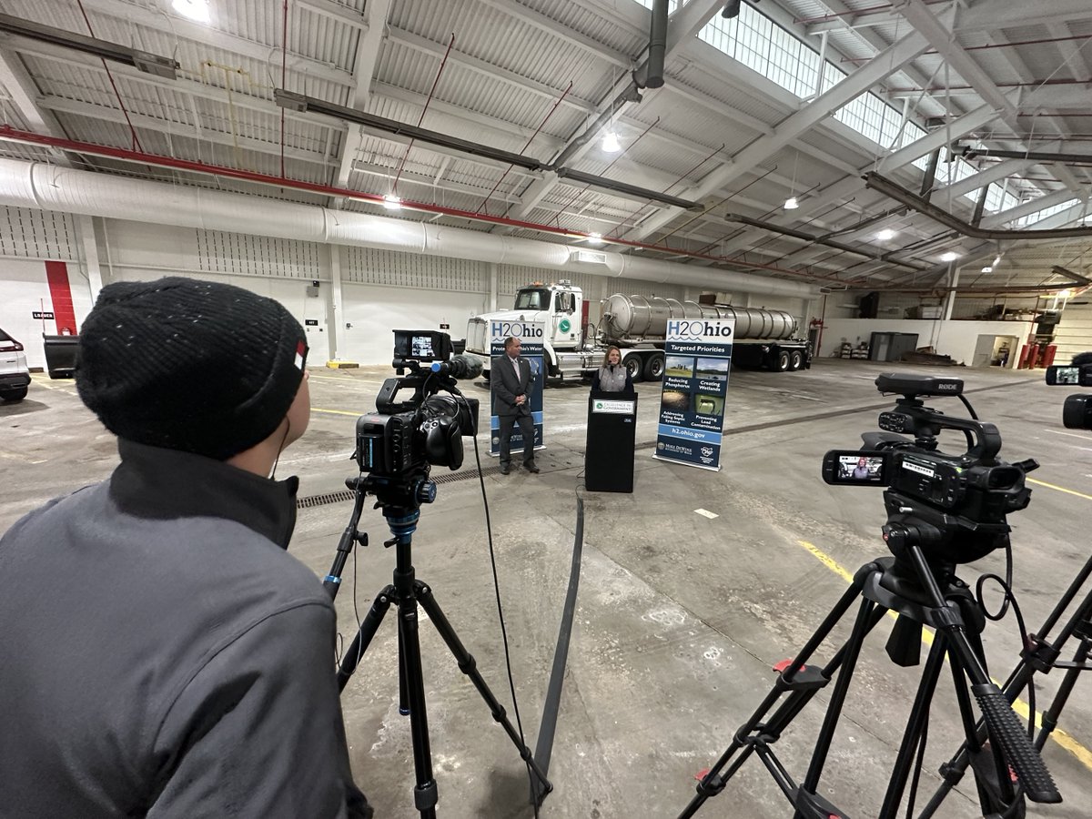 Director Vogel, along with <a href="/ODOT_Statewide/">Ohio Dept of Transportation</a>, announced a new grant for Ohio communities for best practices and management for salt usage in the winter. This grant, through <a href="/GovMikeDeWine/">Governor Mike DeWine</a> and <a href="/H2Ohio/">H2Ohio</a>, will help with both equipment and storage. Apply today! 
bit.ly/48tCAtH