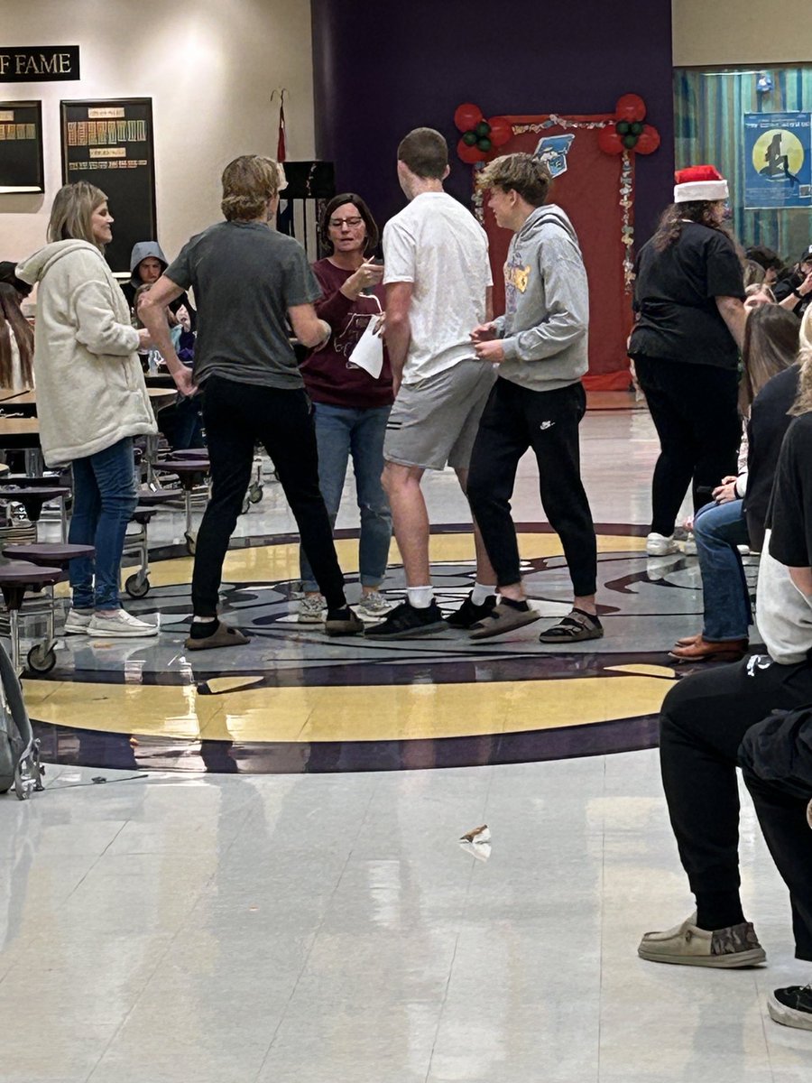 Lunchtime trivia during KHS Holiday Monopoly! ⁦<a href="/BulldogsKHS/">Kearney High School</a>⁩