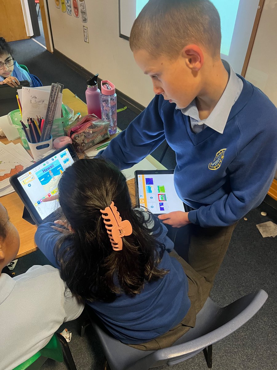 J. led a @scratch Jr. masterclass in P.6/5 today. Demonstrating excellent #leadership skills, he confidently supported his peers in developing their own version of a Christmas game that he had created himself. Well done, J.! 🧑🏽‍💻👨🏼‍💻 @OLAPrimaryGlas @PrimaryFisher