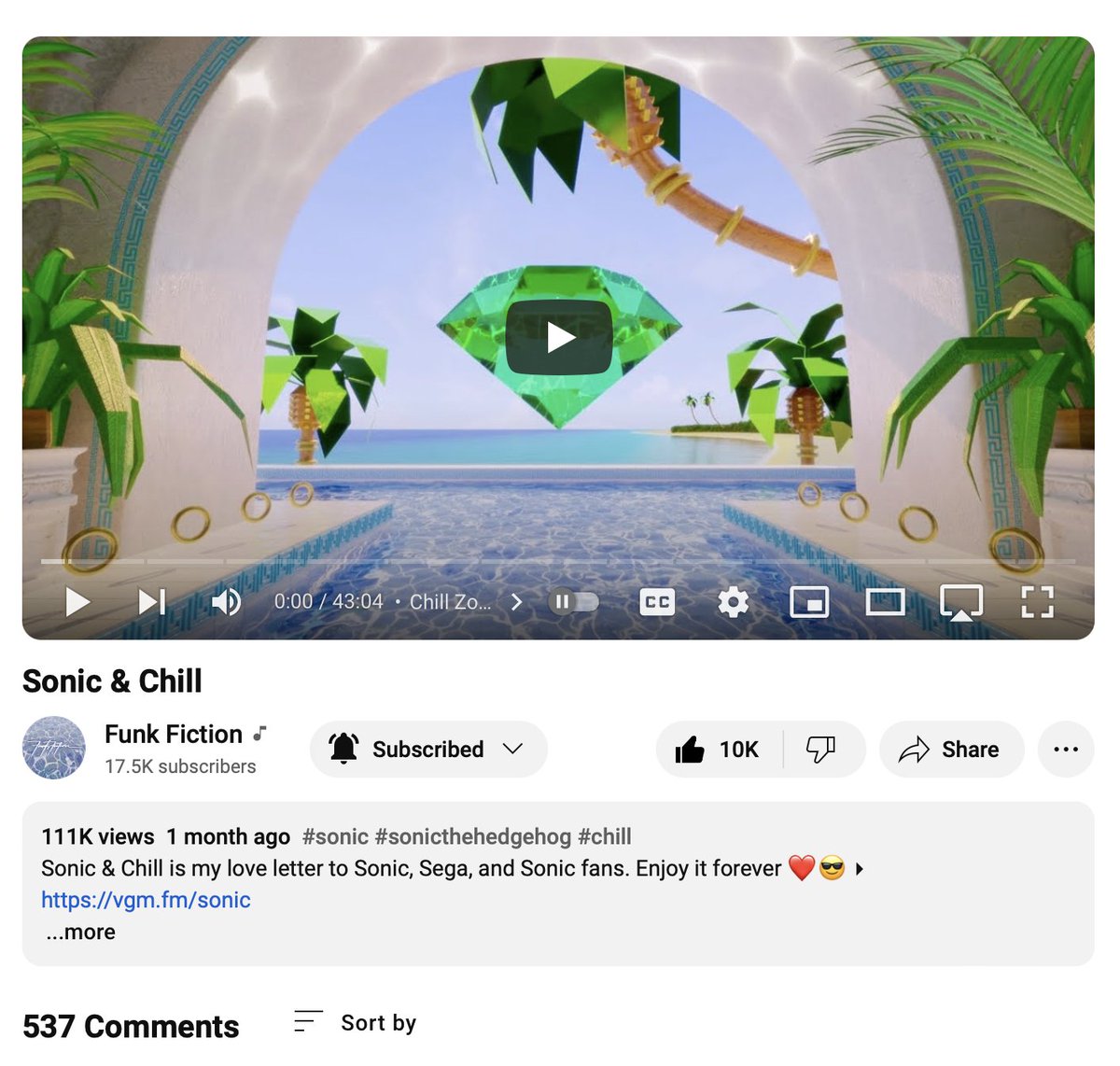 Thanks for all the views, likes, generous comments, and love for Sonic & Chill so far on YT everybody 🙏 they mean a whole lot 💙 #sonic #chill #sonicthehedgehog