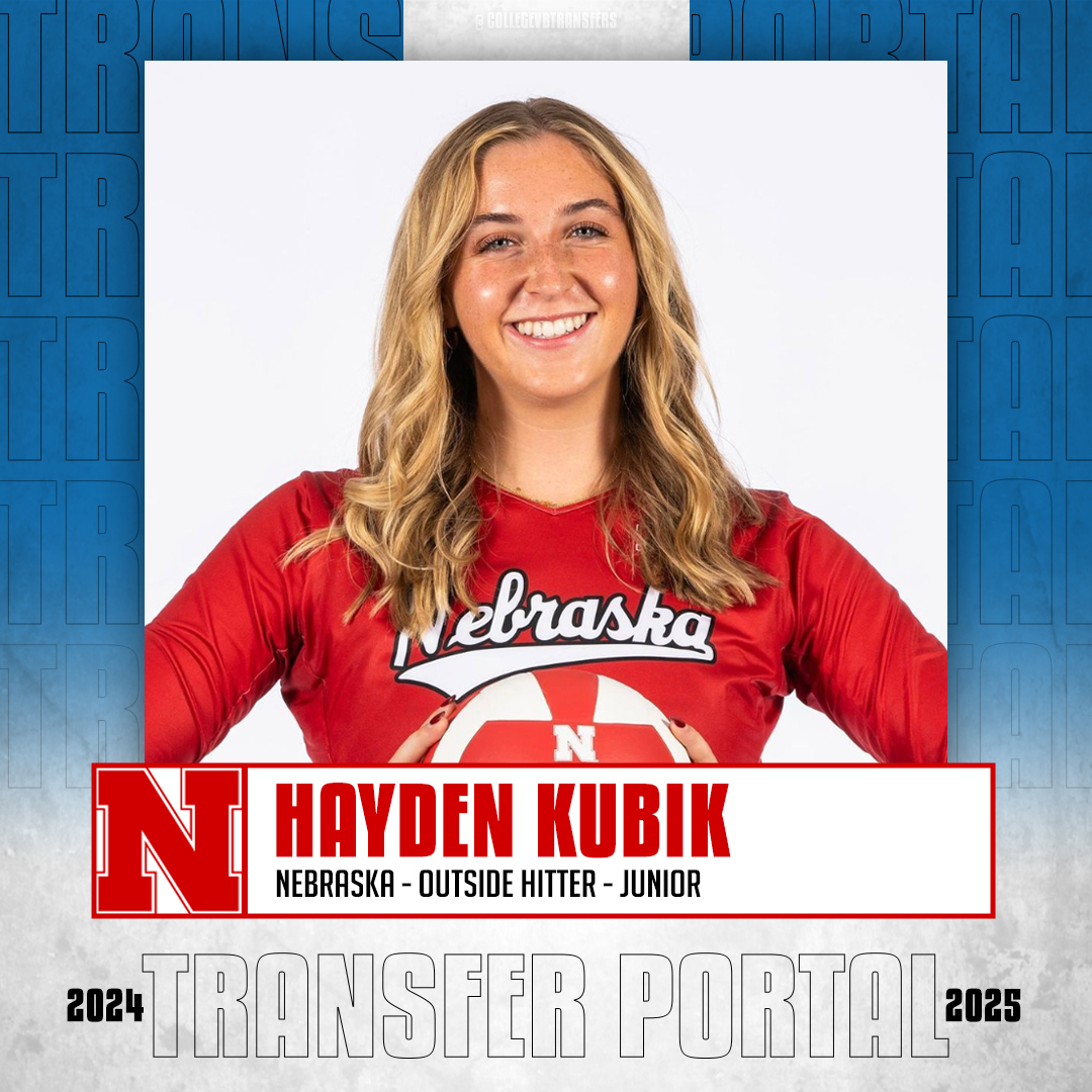 𝗜𝗻 𝗧𝗵𝗲 𝗣𝗼𝗿𝘁𝗮𝗹

✏️: Hayden Kubik
🏐: Outside Hitter
🎓: Junior
📍: Nebraska

#CollegeVBTransfers | #NCAAWVB
