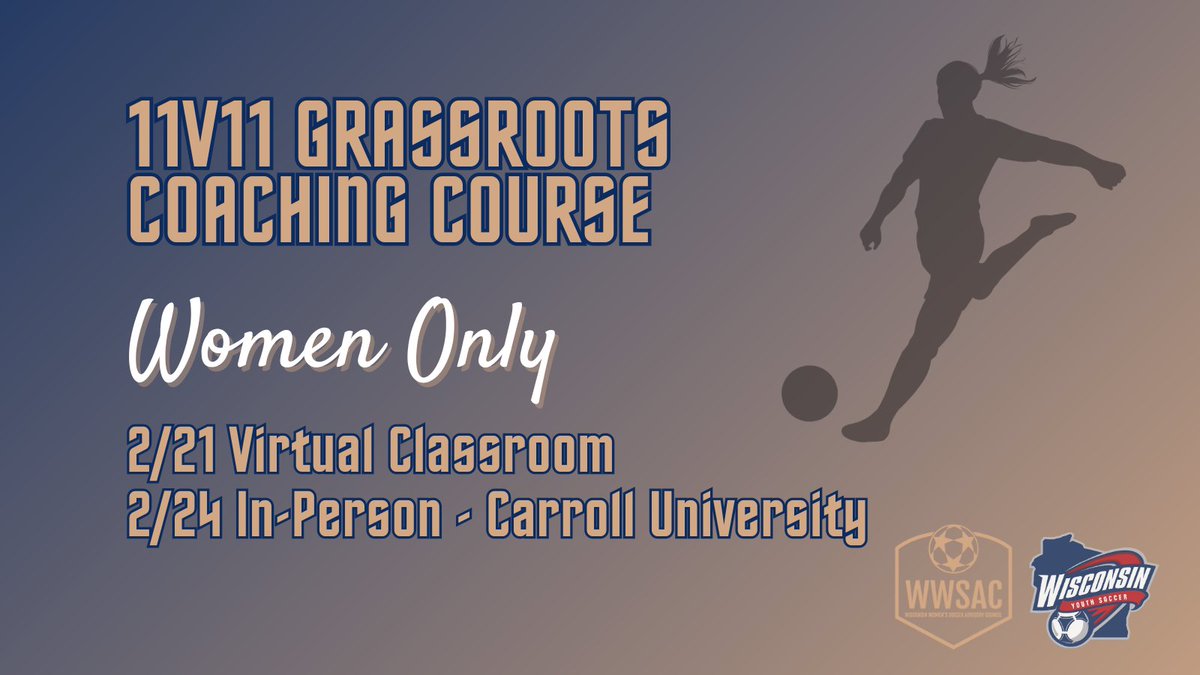 Don't miss out on the opportunity to take a women's only grassroots coaching course - sign up today!🙋‍♀️⚽️ register here >>> bit.ly/479ypC5