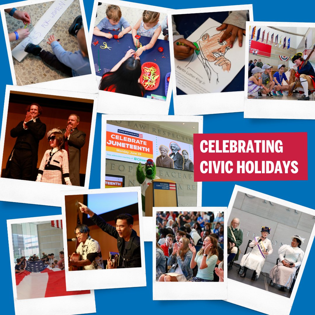 Throughout the year the Center celebrated civic holidays with special programming, activities, and guests. Some highlights included a visit from the Phillie Phanatic, a #RevolutionaryWar encampment for #IndependenceWeek, and a performance by @simonthetam on #ConstitutionDay.