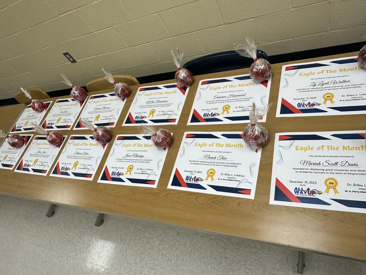 Celebrating our students who showed the Core Value of Responsibility for the month of December. Congratulations to these remarkable students who have been recognized as Eagle of the Month. ❤️💙🦅❤️💙