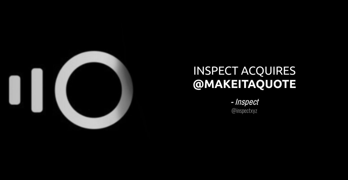 We're thrilled to announce Inspect's acquisition of @Makeitaquote, expanding our platform's reach to millions on X (Twitter). With @Makeitaquote's 100k+ monthly quotes and millions of impressions, our Layer 2 built for X now powers a community of over 600,000 new users 👇
