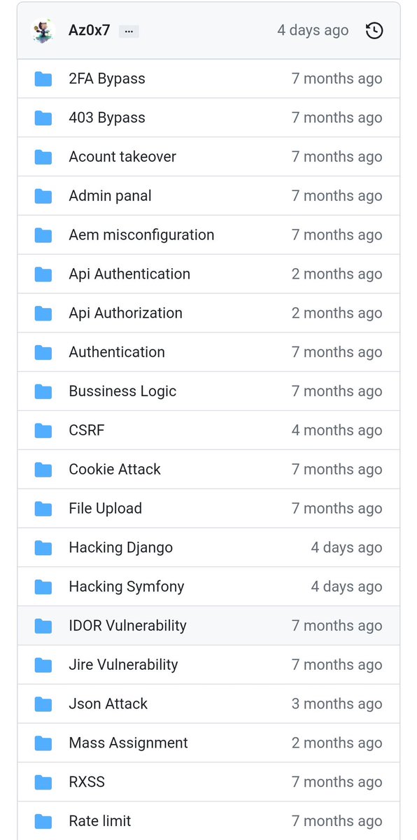 RootMoksha's tweet image. This repository contain a lot of web and api vulnerability checklist
Source:github.com/Az0x7/vulnerab…
Credits:@wtf_brut
#bugbountytips #BugBounty #bugbountytip #bugbounty #infosec #datasecurity #networksecurity #cyberaware #cyberdefense #cyberthreats #cybersafety #cyberattack