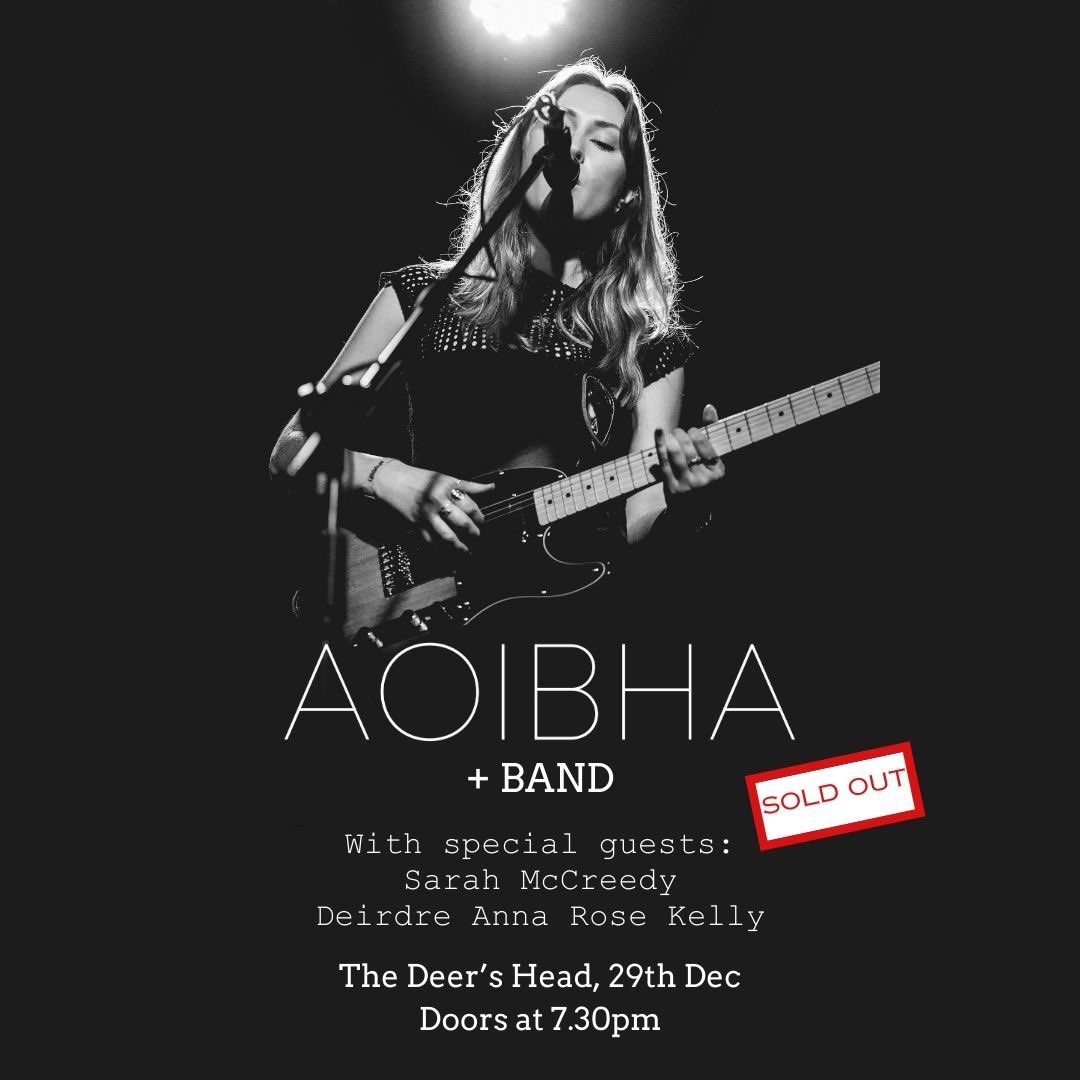This is madness.. Full band show is now sold out! Thank you so much to everyone who bought a ticket. I’ve never played with a full band before so this is going to be a really special night! Make sure to be there for 7.30pm to see @SarahAEMcCreedy and Deirdre Anna Rose Kelly! ❤️