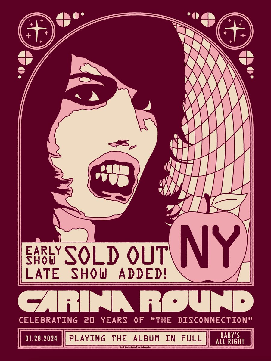 Late and Final show added in New York. No more shows booked at this time. seetickets.us/event/carina-r…