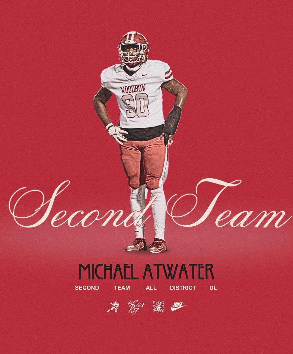 Extremely blessed to be named 2nd team all district D-line couldn’t do it without the hard days with my brothers and coaches pushing me everyday <a href="/WoodrowFootball/">Woodrow Wilson Football</a> <a href="/CoachHenzler/">Hunter Henzler M.Ed.</a> <a href="/fbcoachstevens/">Coach Stevens</a>