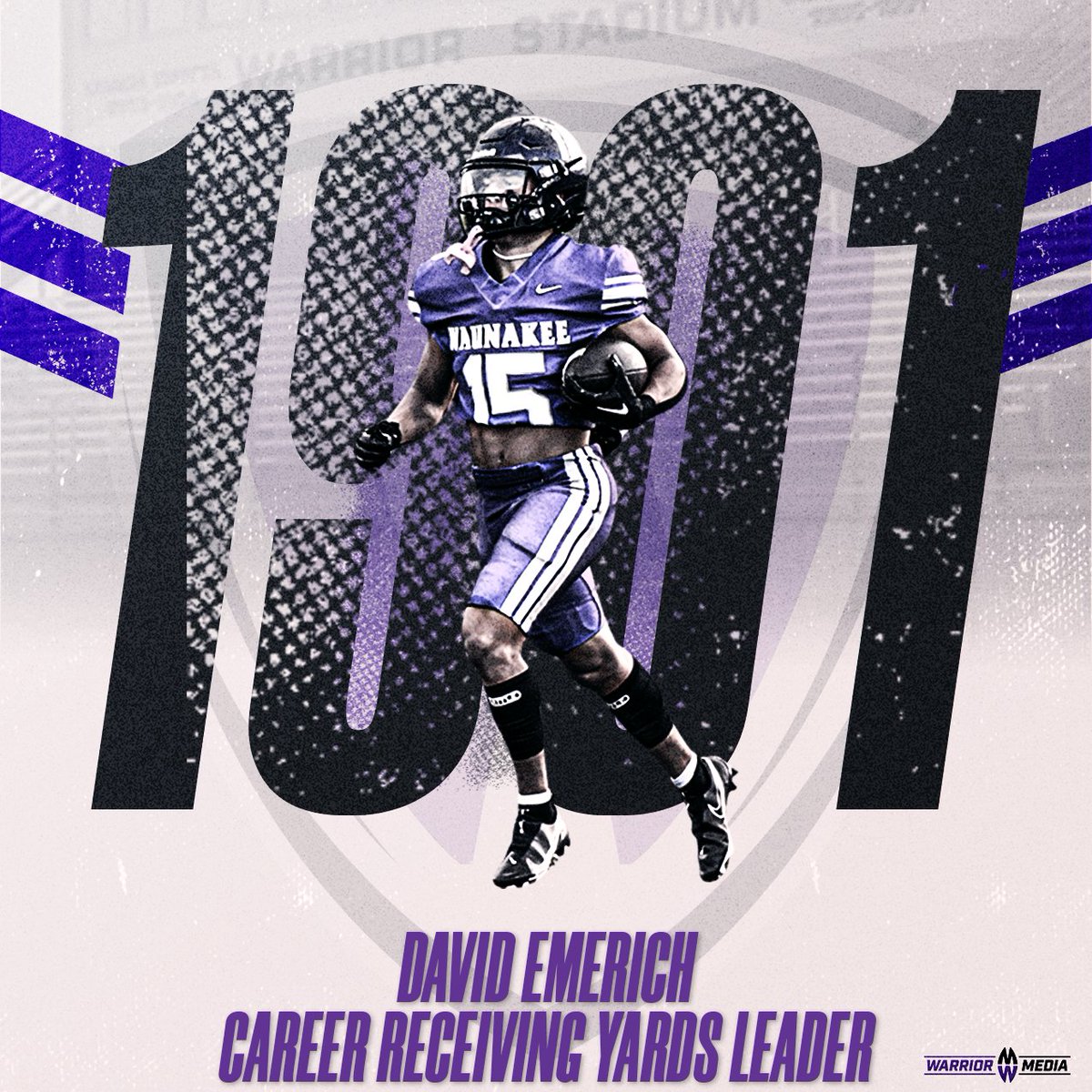 Warrior Media (@wm_whs) on Twitter photo Congrats to <a href="/DavidEmerich15/">David Emerich</a> who set the career receiving yards mark for <a href="/WHSWarriorsFB/">Waunakee Football</a> at 1901 total yards!
#waunakeeway Congrats to <a href="/DavidEmerich15/">David Emerich</a> who set the career receiving yards mark for <a href="/WHSWarriorsFB/">Waunakee Football</a> at 1901 total yards!
#waunakeeway