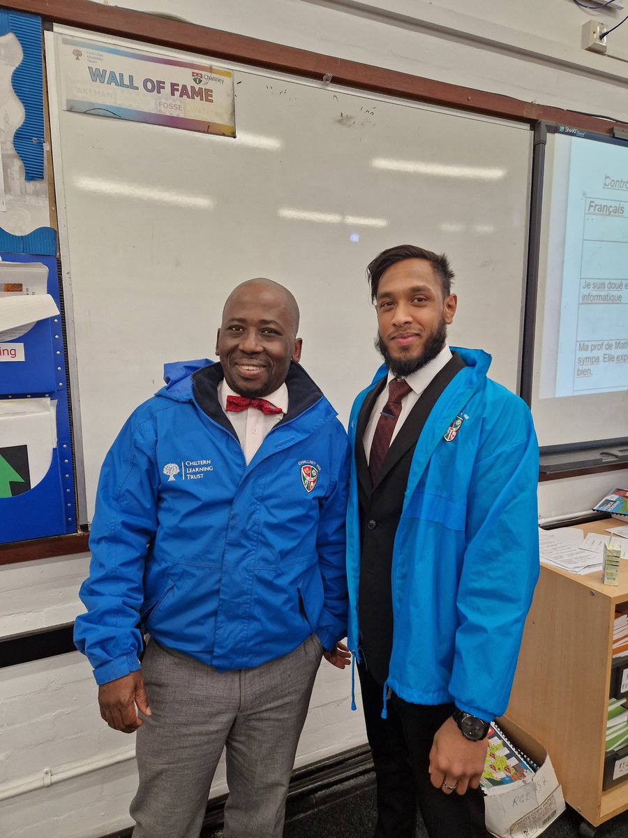 And that's one full term completed! I had an amazing time training and teaching @ChallneyBoys @ChilternLT  @CTGtraining. I would have never thought I would come back to challney as a teacher. Special thank you to this man here who was my ex french teacher and now colleague!