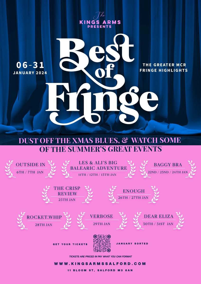 WE’RE BACK BRA-BY!!

After WINNING BEST COMEDY, Team Baggy Bra are proud to announce that we have been invited to join The Greater Manchester Fringe’s Best of Fringe @GMFringe 
We will be performing @kingssalford on the 22nd,23rd & 24th at 7:30 PM
Pay what you can format!