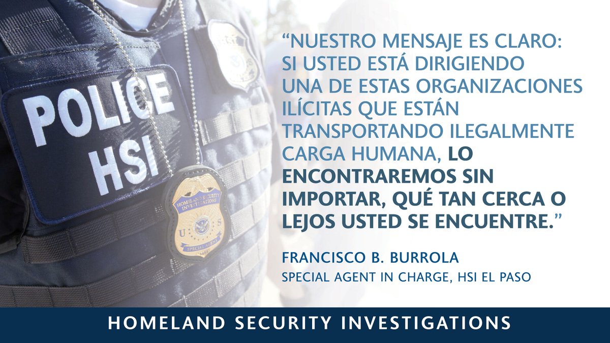 ¿Sabía usted que?#HumanSmuggling es diferente de el trafico ilegal de personas? Los traficantes de personas se aprovechan de las personas vulnerables, dándoles falsas esperanzas de que puedan vivir en Estados Unidos. 
🧵