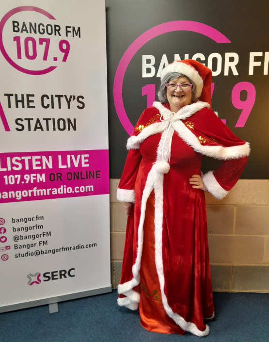 Live from 3pm: Mrs Claus has taken over Shirley's show! 
LISTEN on 107.9FM in Bangor or online.