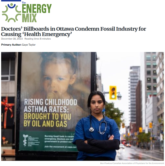 'A billboard in downtown Ottawa paid for by CAPE communicates a fact that multiple research studies have confirmed: “Rising childhood asthma rates: Brought to you by Oil & Gas.” #FossilFuelAdsMakeUsSick #StopFossilFuelAds #PhaseOutFossilFuel Read more: loom.ly/4GKvPHc