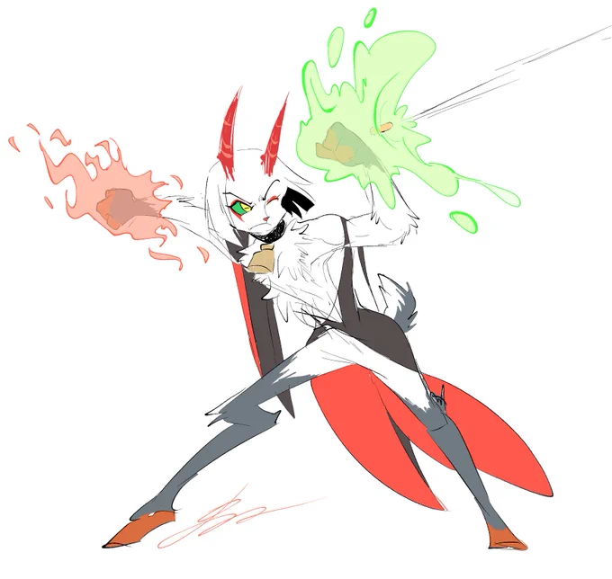 For Kizna's fighting style, I  inspired by Popeye. She can transform the emotions of her opponents into the power of her fists and transform them into different forms. And with slime, she can even defend against bullets! 