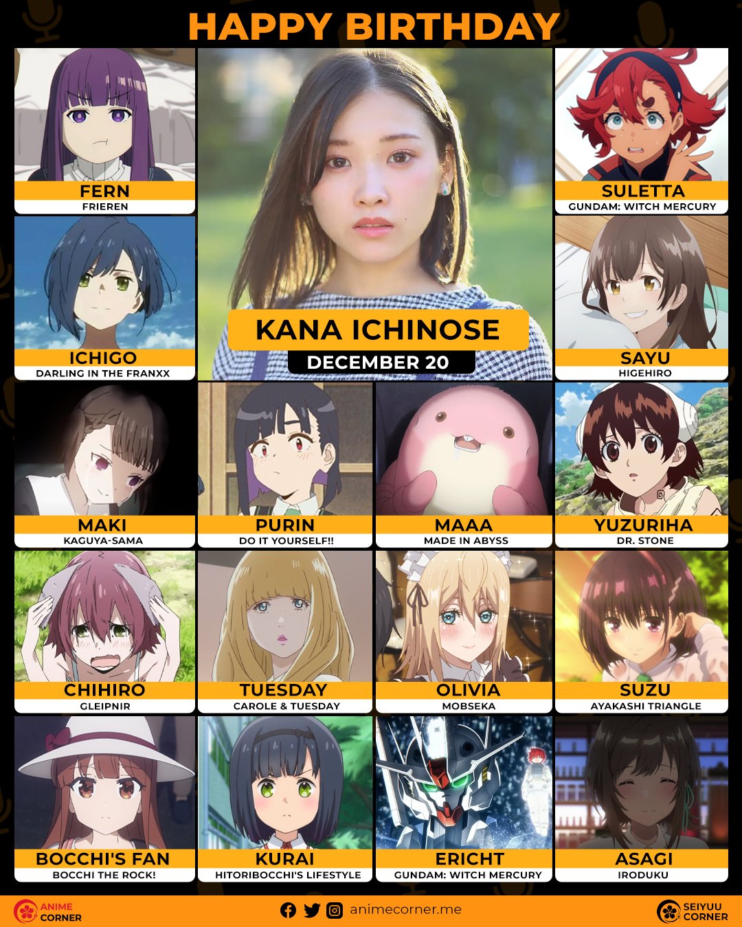 Seiyuu Corner - Sora Amamiya voices two main protagonists this season:  Chizuru Ichinose from Rent-A-Girlfriend Season 2 and Nazuna Nanakusa from  Call of the Night 😍