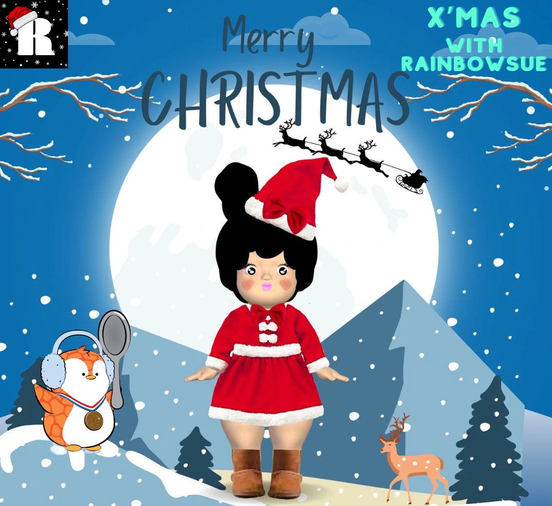 Rainbow "Christmas"
X'mas With SantySue  "BammBamm" who gives gifts 🎁 to good children  ✨✨✨

#artwithsue #Christmas #SlushyGalaxy
#xmas2023 #RainbowSue