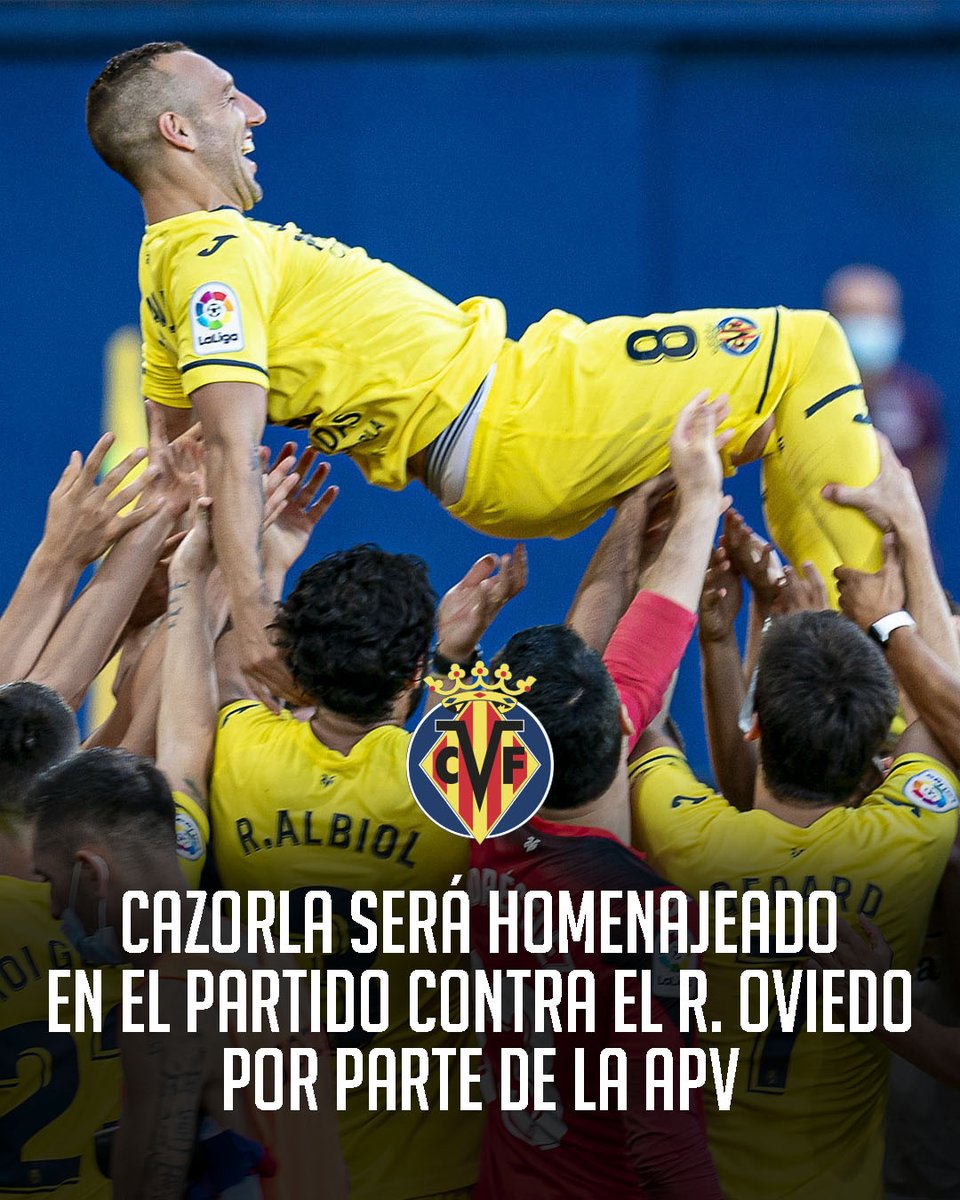 ¡La @APVillarrealCF homenajeará a @19SCazorla en la previa del #VillarrealBRealOviedo de este jueves a las 19.00 horas! ¡Nuestro mago podrá recibir el aplauso y el cariño de la afición 👏! ¡Ven a animar a los chavales ante el conjunto asturiano 💛!