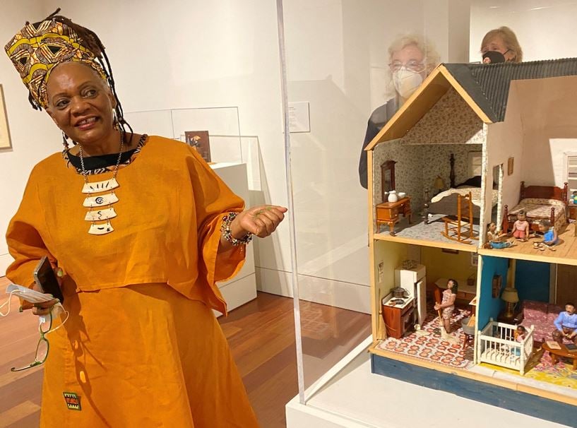 Pinkie Strother is an artist and educator who creates miniatures that speak to Black history and community. See her work and hear her stories at our 23rd annual African American Cultural Celebration on January 27, 2024. Visit nc-aacc.com for more information.