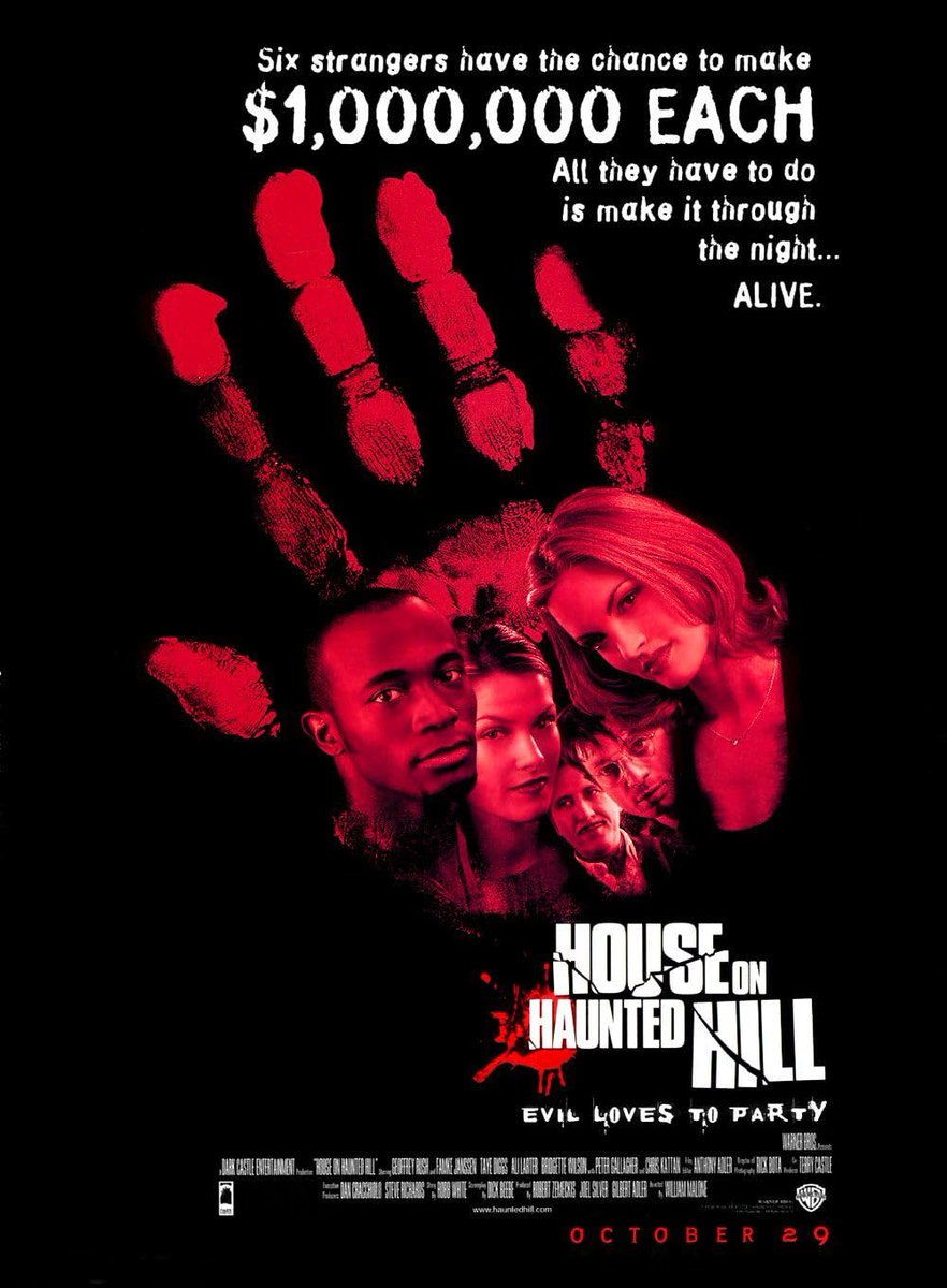 #FilmX

#HouseOnHauntedHill (1999)

Yay👍 or Nay 👎