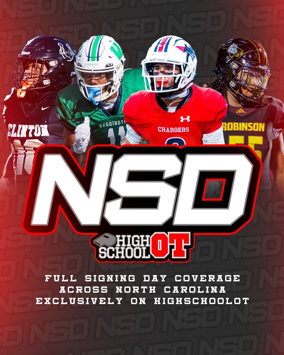 Tomorrow is National Signing Day Here are our lists of #NChsFB players that have committed. Please let me know if anyone is missing! In-State commits: highschoolot.com/story/building… Out-Of-State commits: highschoolot.com/story/these-cl…