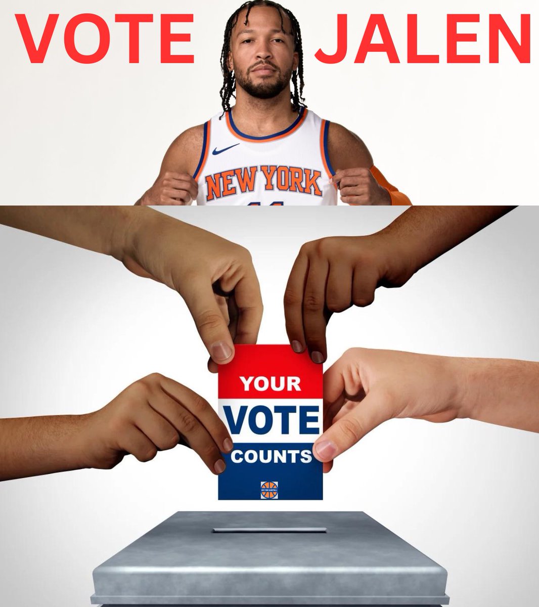 NBA_NewYork's tweet image. Vote Jalen Brunson All-Star

Do it on the daily 

Starting now
Vote.nba.com