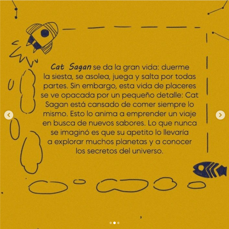 Por cierto, si les gustan los michis y la Astronomía, escribí un cuento infantil sobre un gato llamado Cat Sagan (sí, como Carl Sagan) que visita planetas y exoplanetas y aprende mucho sobre la vida en el Universo! 
Respira Ciencia es el nombre de la colección y participamos 😍🇨🇴