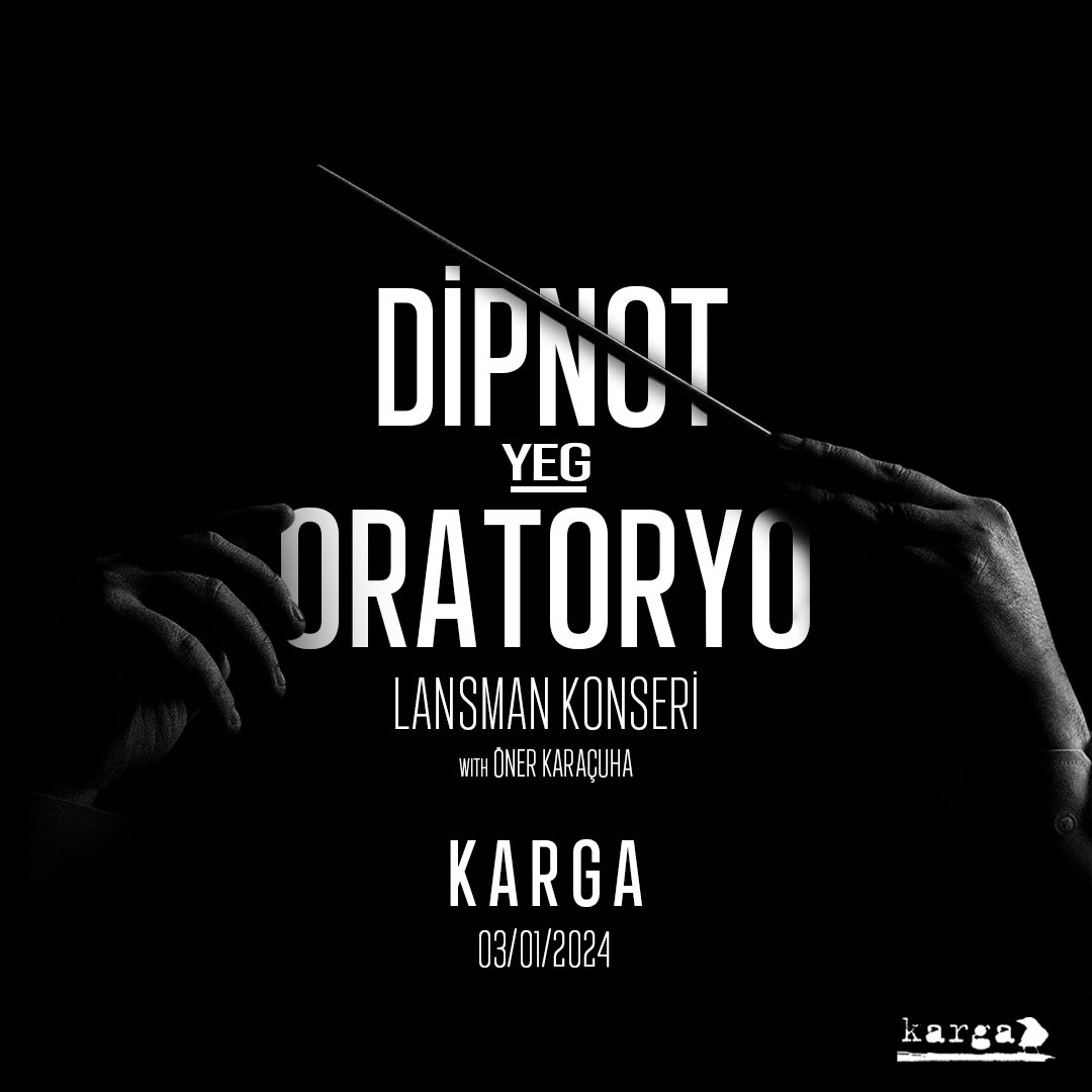 Oratoryo Lansman Konseri 03.01.2024 Karga Kadıköy w/ @Dipnot34