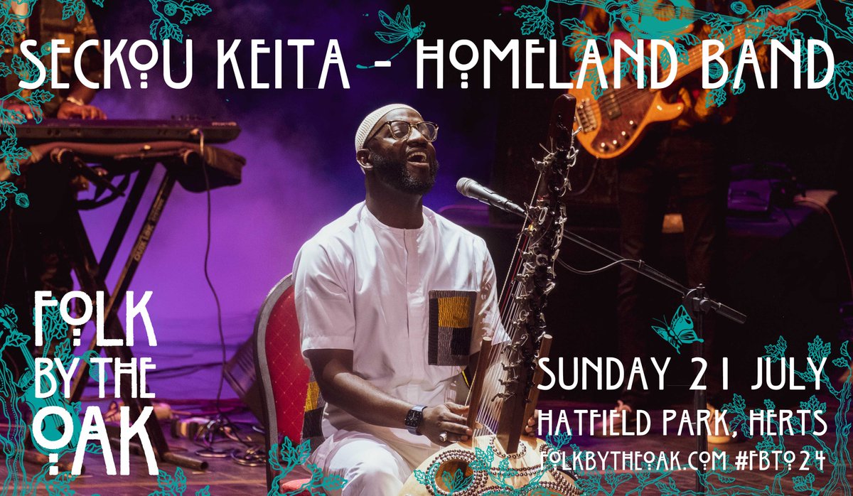 🎄Tis the season to be folkie... & our festival focus for today is @seckoukeita's Homeland Band!✨

With masterful kora playing, extraordinary vocals & dynamic & uplifting bass, percussion, drums & keyboard, this #fbto24 set will leave you buzzing!🎶▶️ folkbytheoak.com/seckou-keita-h…