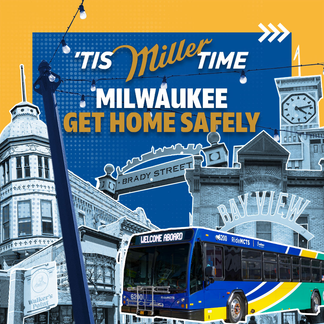 MkeCoDHHS's tweet photo. Take @RideMCTS to and from your celebrations thanks to @MillerLite’s Free Rides on New Year’s Eve!

There will be free bus rides on all routes starting at  8pm tonight - 4am, including extended routes for several popular locations.

More information here: https://t.co/2CsIpH5utb https://t.co/MkOZYhmXqi