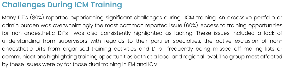 Overall, appears to me to be a mixed picture - most people report they are 'satisfied' with their ICM training experience, but also that they encounter 'significant challenges' that need to be urgently addressed.