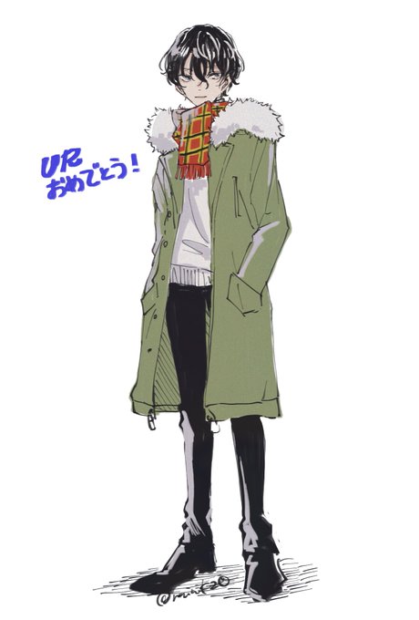 「green coat looking at viewer」 illustration images(Latest)