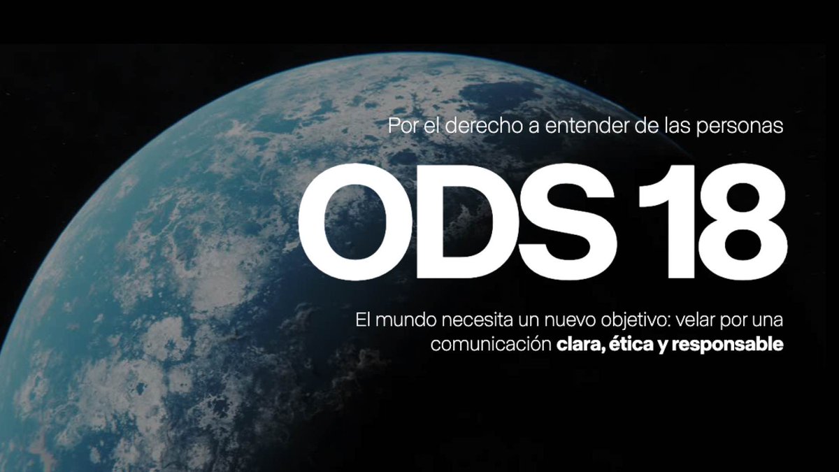 Iniciativa por un nuevo objetivo de desarrollo sostenible: el #ODS18 🗣️ Apostamos por una #ComunicaciónClara, ética y responsable, y ahora tú también puedes hacerlo seas persona física u organización 💡 Súmate por el #DerechoAEntender aquí 👇 ods18comunicacion.com