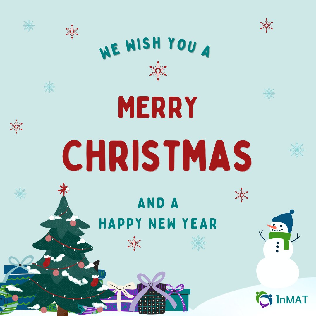 Wishing a very Merry Christmas and a happy new year to our InMAT community and beyond 🎁 We hope you enjoy the festive break!🎄 #INMAT #christmas #School