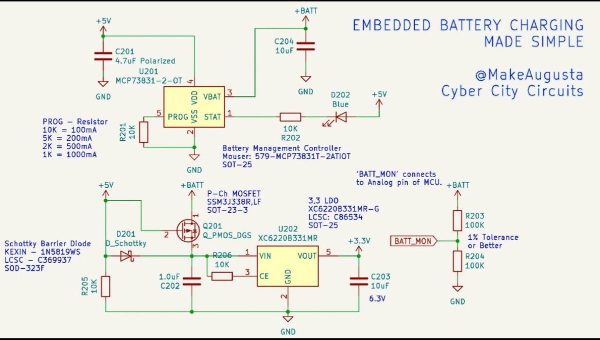 MakeAugusta's tweet image. Here is a simple design that will switch automatically between a 5V USB input and a LiPoly battery. I hope this helps.