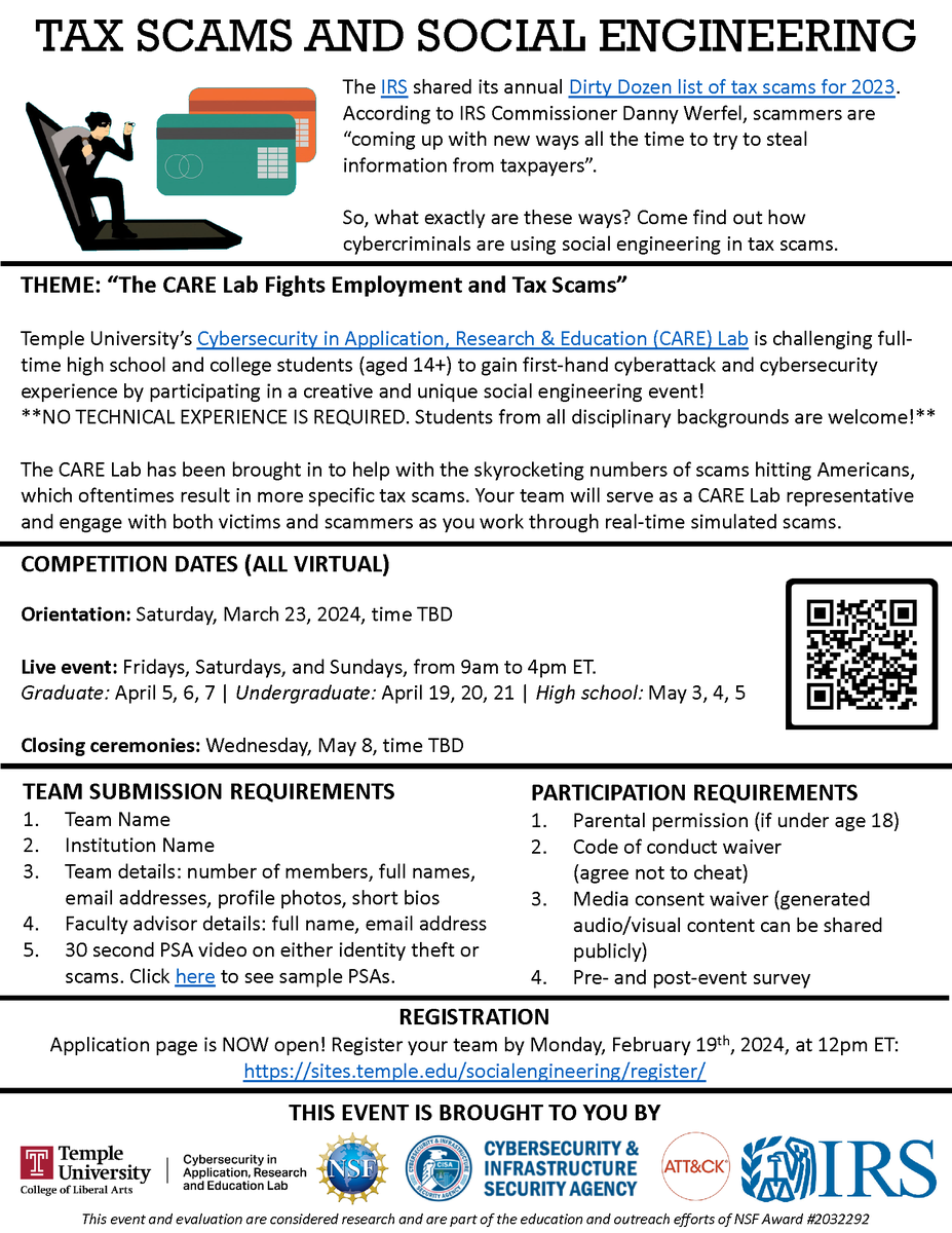 Cybersec Application, Research & Education:CARE tweet media