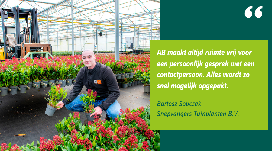 Bartosz Sobczak werkt bij Snepvangers Tuinplanten B.V. 
Van AB Werkt en zijn opdrachtgever krijgt hij alle kansen om verder te groeien in zijn vak. 
Lees hier zijn verhaal 👇
ab-werkt.nl/artikel/bartos…

#tuinplanten #medewerker #polen #personeel #heftruck #abwerkt