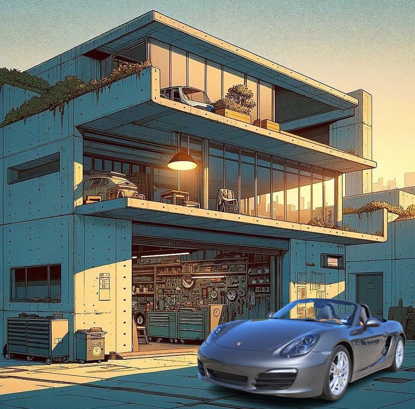 Spotted at the imaginative manga home/garage 👀 .::. #porsche #981boxster #boxster #boxsters #getoutanddrive #drivetastefully #noboringcars #neverstopdriving #funwithcars #tmgps #drivingwhileawesome #manga #homegarage @drivingawesome @AutoKennel