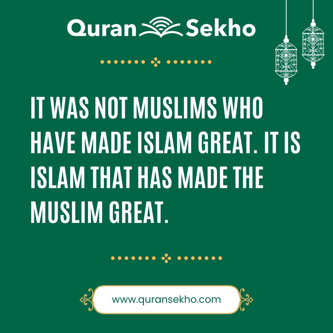 A journey of self-discovery, where Islam's embrace unlocks our true potential.

It is through our devotion that we rise, growing in greatness as we let Islam guide our hearts and actions.

#IslamInspires #quransekho #UnleashingGreatness #FaithfulJourney #DivineGuidance