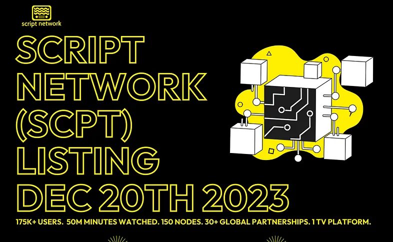 ✏️#Daomaker platformu üzerinden katıldığımız izle kazan projesi @script_network $SCPT yarın TSİ 13:00’de @kucoincom borsasında listeleniyor. 📌Script Network, katman 1 açık kaynaklı bir canlı tv platformu, protokol ve depolama ağıdır. 📆Tarih: December 20th 2023 💰Fiyat: $0.01…