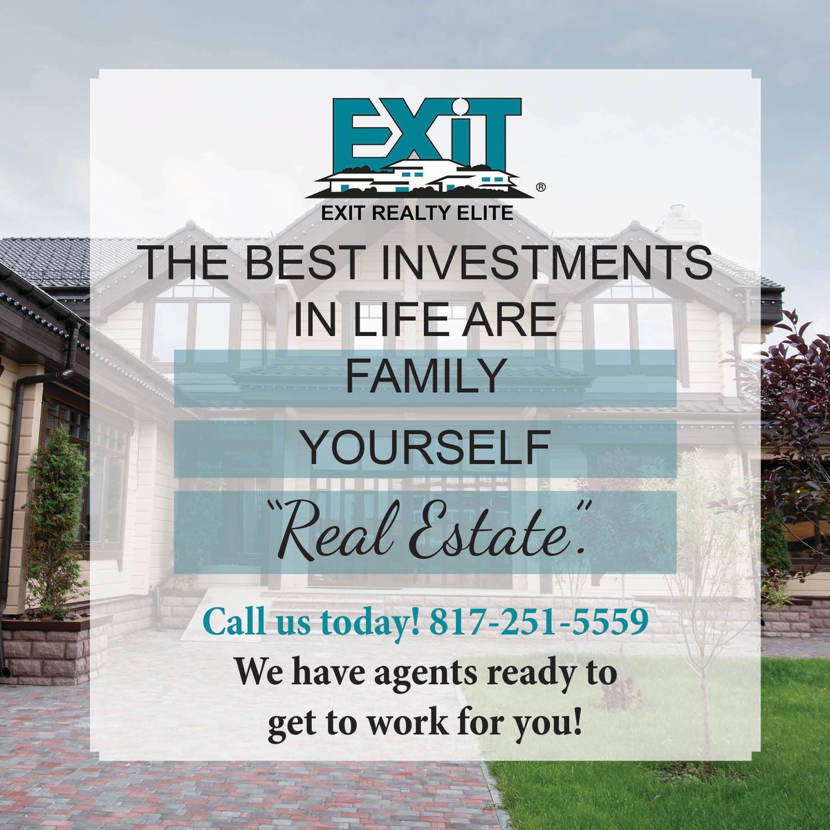 Take care of your investments - we can help!

#LOVEXIT #ImSold #ThinkSmartThinkEXIT #RealEstateReinvented #ListwithEXIT #DFWMetroplex #buyahome #sellahome #EXITRealtyElite #RealEstateCareers #TexasRealEstate