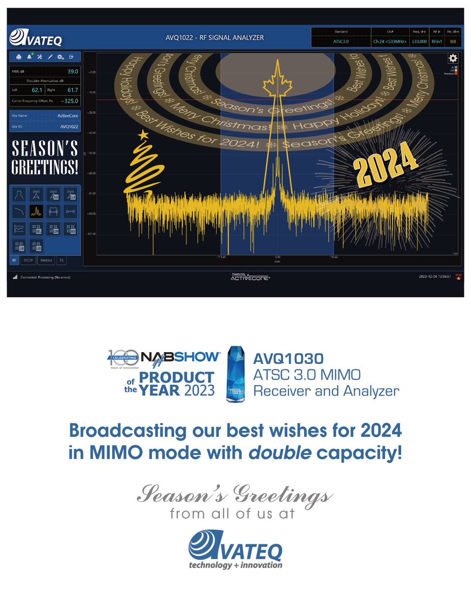 Happy Holidays! Season's Greetings! Best Wishes for 2024! 

#avateq #SeasonsGreetings #HappyHolidays