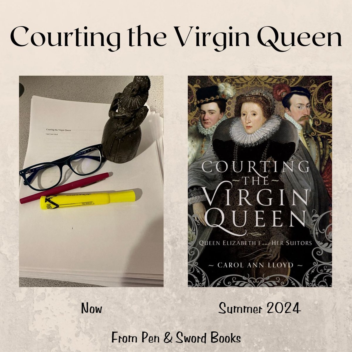 Happy #TudorTuesday! I’m thrilled to announce my next book, #CourtingtheVirginQueen, coming in summer 2024 from @penswordbooks .