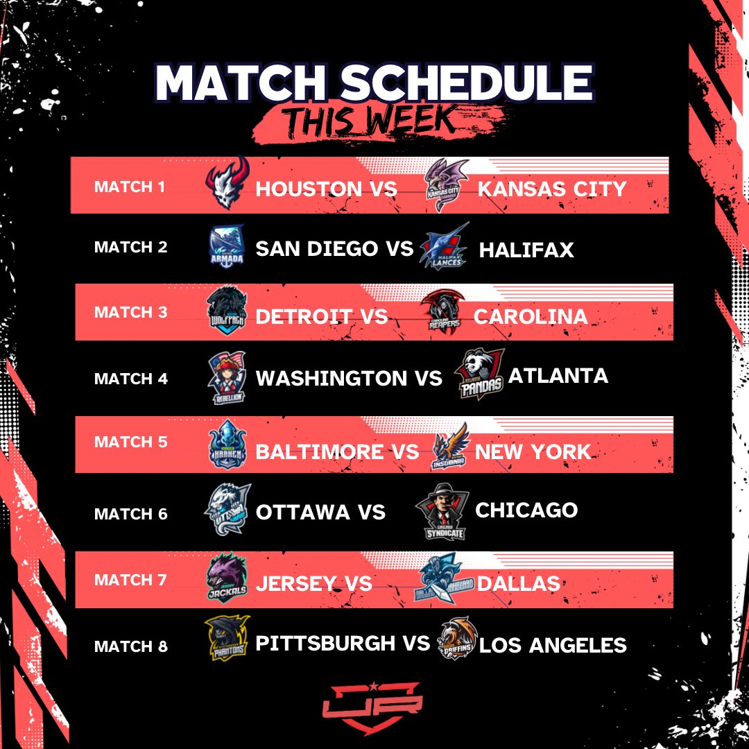 Here’s the matches for Week 2!