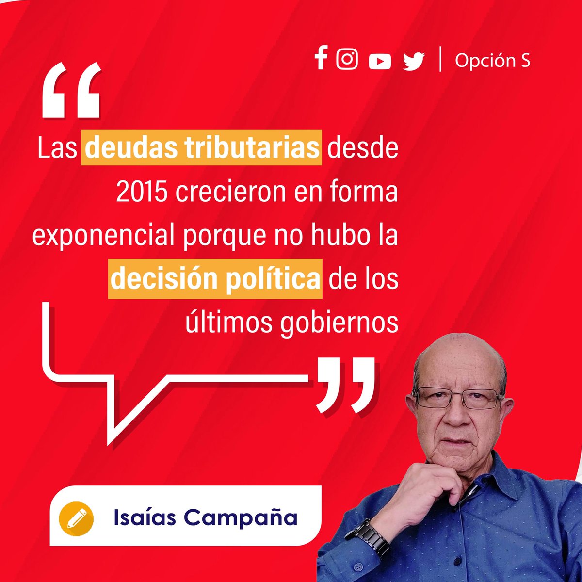 📌 OPINIÓN Una radiografía del Proyecto de Urgencia en Materia Económica del gobierno nacional. Un artículo✍️ de Isaías Campaña que analiza la reforma tributaria, cuyo segundo debate se procesa hoy en la Asamblea ⤵️⤵️. Aquí el texto ⤵️ 👉 bit.ly/ops_icc