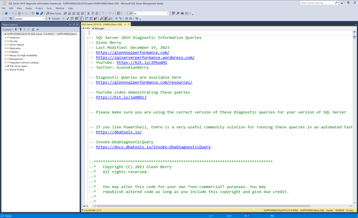 GlennAlanBerry's tweet image. New post: SQL Server 2019 Cumulative Update 24
glennsqlperformance.com/2023/12/19/sql…
#SQLServer #SQLServer2019