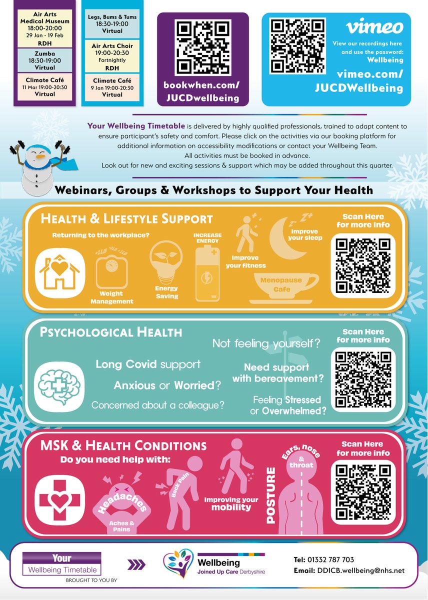 📢 We're excited to launch our NEW Winter Wellbeing Timetable, delivering a wealth of colleague support including: 🍎🍇 🥦 Healthy eating & nutrition 🗣️💙 Long Covid peer support 💚 Psychological support 👟 Short activity burst sessions More info ➡️bit.ly/3LAkUDu